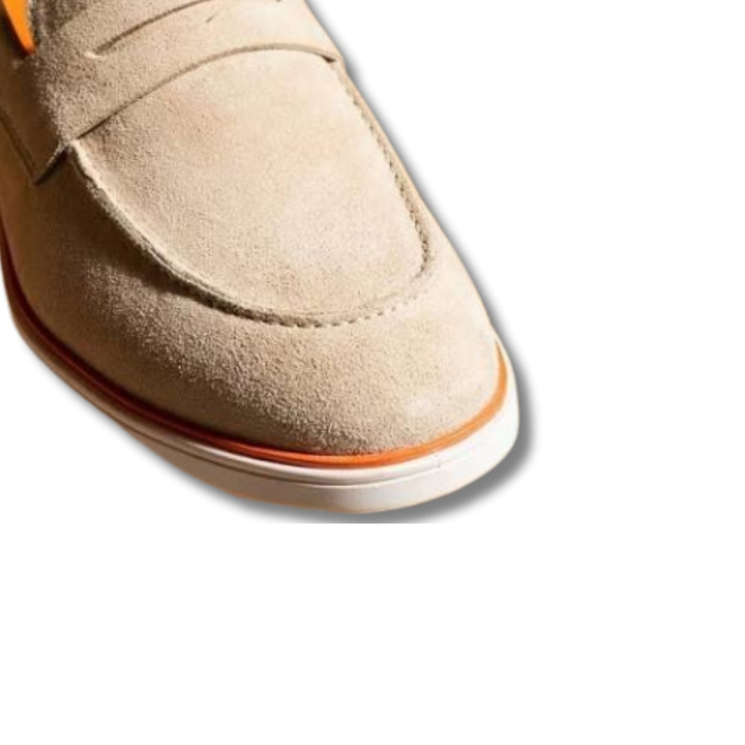 Goat Suede Penny Loafers for Men | Riwayat Crafts