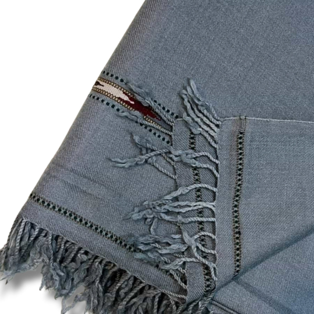 Grey Handmade Men’s Shawl | Riwayat Crafts