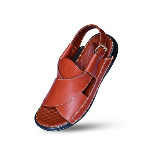 Handmade Tan Brown Sandals for Men | Riwayat Crafts