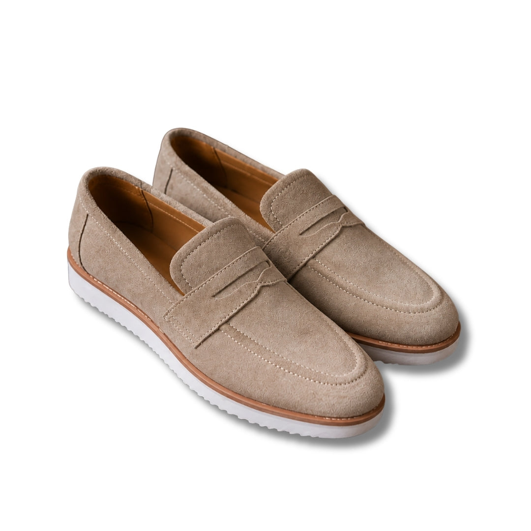Goat Suede Penny Loafers for Men | Riwayat Crafts