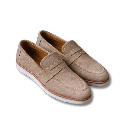 Goat Suede Penny Loafers for Men | Riwayat Crafts