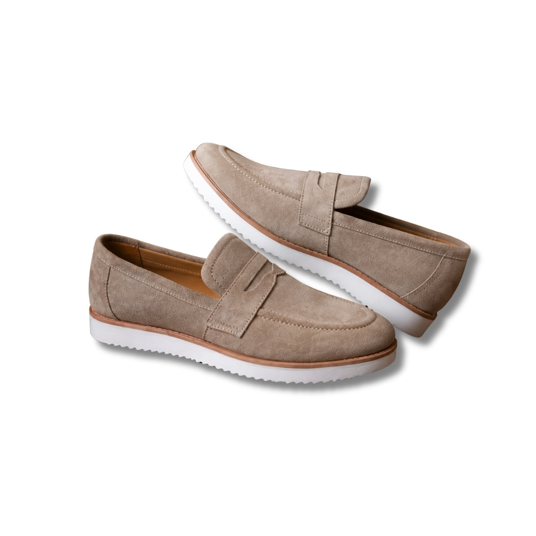 Goat Suede Penny Loafers for Men | Riwayat Crafts