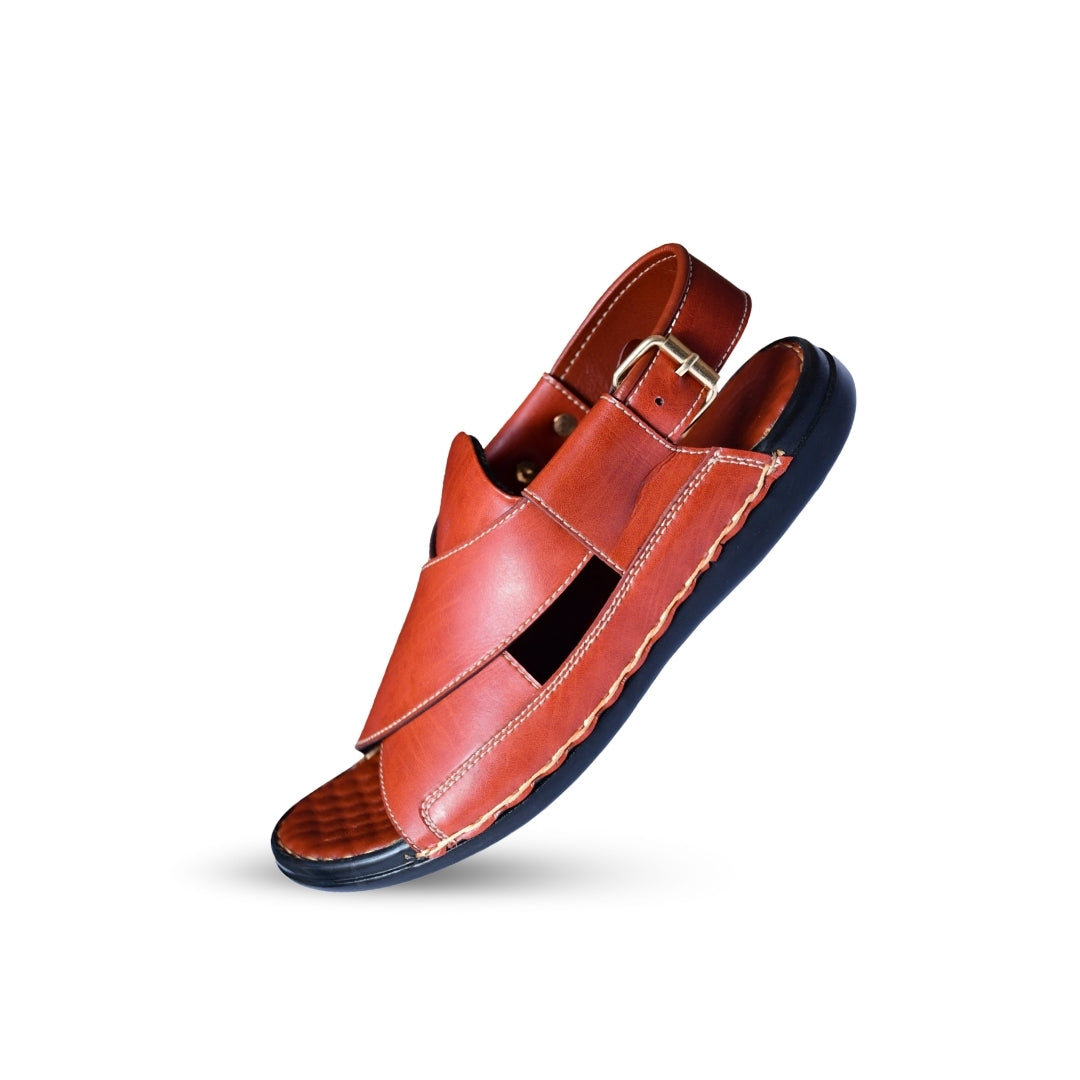Handmade Tan Brown Sandals for Men | Riwayat Crafts