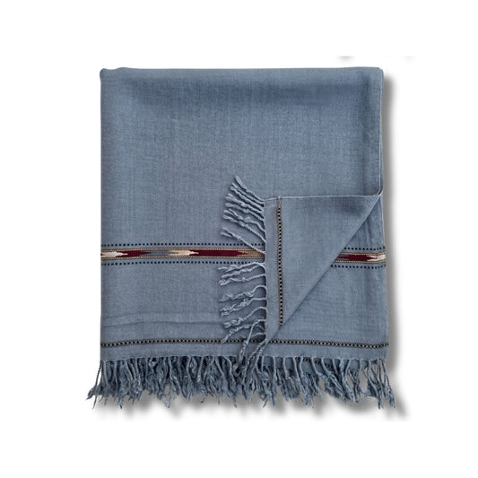 Grey Handmade Men’s Shawl | Riwayat Crafts