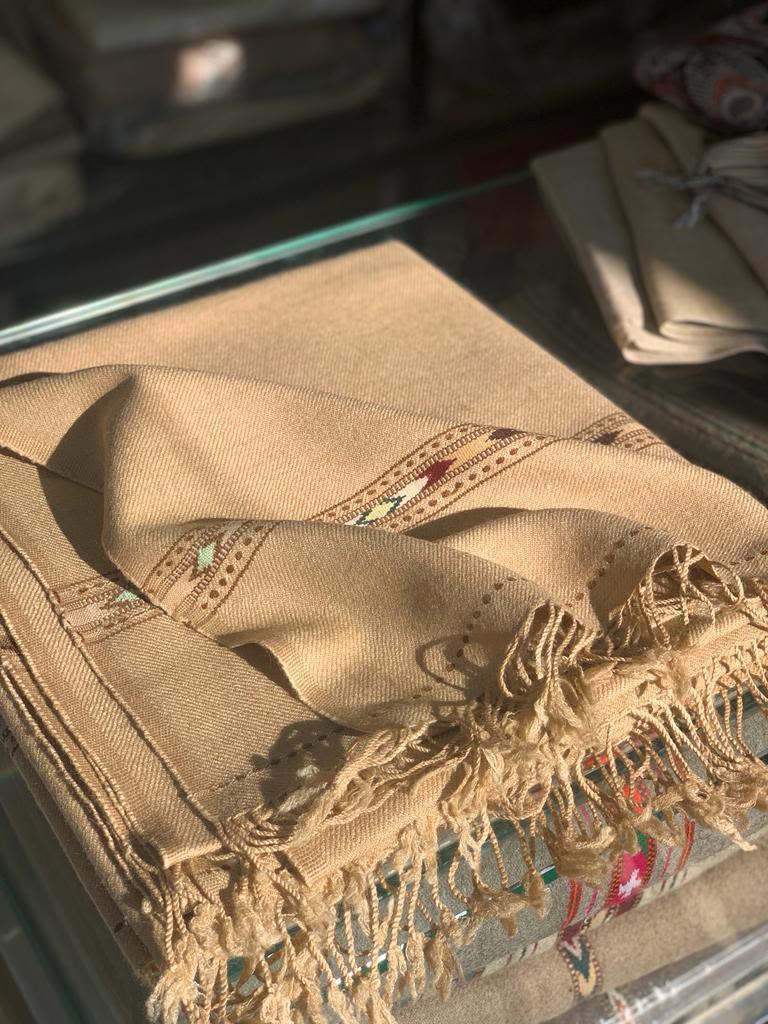 Brown Embroidered Men’s Shawl | Riwayat Crafts