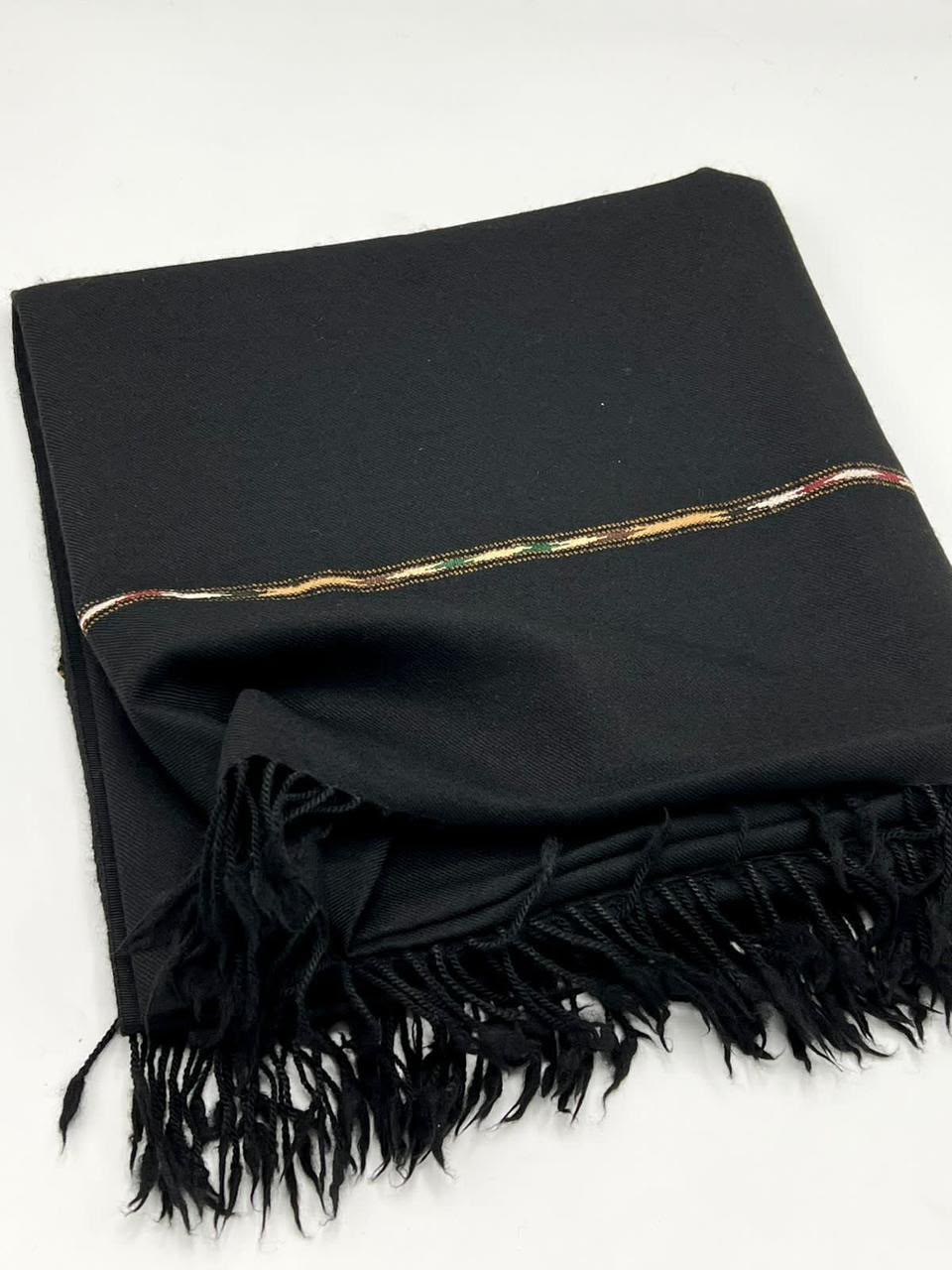 Black Acrylic Men’s Shawl | Riwayat Crafts