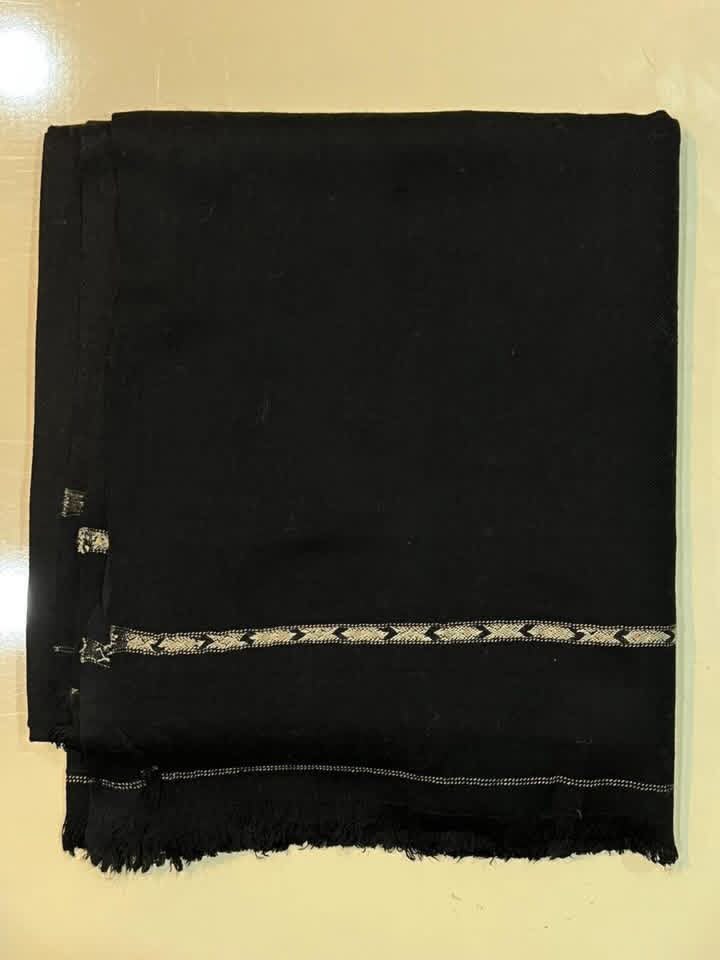 Black Acrylic Men’s Shawl | Riwayat Crafts
