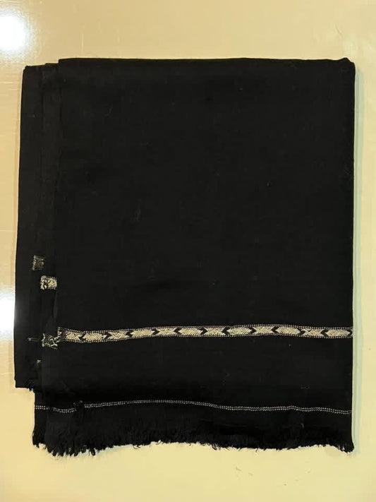 Black Acrylic Men’s Shawl | Riwayat Crafts